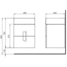 Kolo Twins 50 mosdószekrény két fiókkal fehér 89489000