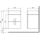 Kolo Twins 50 mosdószekrény két fiókkal fekete 89491000