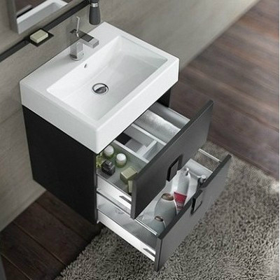 Kolo Twins 50 mosdószekrény két fiókkal fekete 89491000