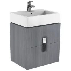 Kolo Twins 60 mosdószekrény két fiókkal fehér 89492000 rajza