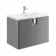 Kolo Twins 80 mosdószekrény fiókkal grafit 89551000 rajza