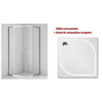 Roltechnik OBS2 900 zuhanykabin és Aloha-M 900 zuhanytálca szett (910-0000051-00-02)