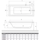 Roltechnik Kubic Neo egyenes kád 150x70 cm 9300000