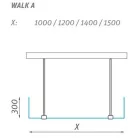 Roltechnik Walk In A 1500 zuhanykabin brillant profil transparent betét (934-1500000-00-02)