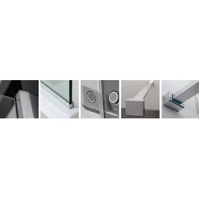 Roltechnik Walk In B 100x90 zuhanykabin brillant profil transparent betét (935-1000900-00-02)