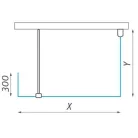 Roltechnik Walk In B 120x100 zuhanykabin brillant profil transparent betét (935-1200100-00-02)