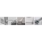 Roltechnik Walk In D 150x90 zuhanykabin brillant profil transparent betét (937-1500000-00-02)