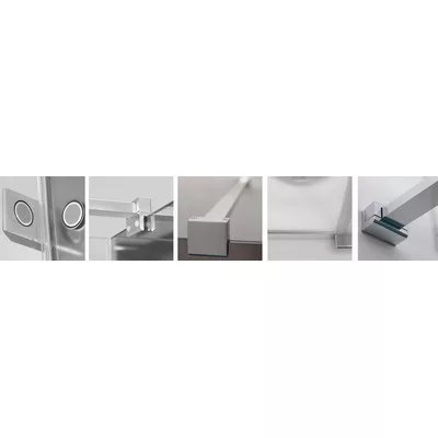 Roltechnik Walk In D 150x90 zuhanykabin brillant profil transparent betét (937-1500000-00-02)