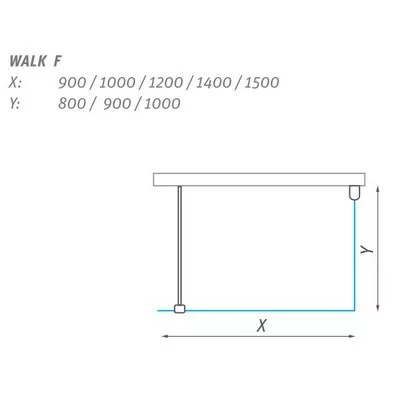 Roltechnik Walk In F 100x100 zuhanykabin brillant profil transparent betét (939-1000100-00-02)