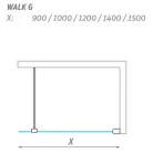 Roltechnik Walk In G 1000 zuhanykabin brillant profil transparent betét (940-1000000-00-02)