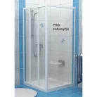 Ravak SUPERNOVA PSS-80 zuhanyfal fehér profil transparent üveg (94040100Z1)