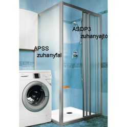   Ravak SUPERNOVA APSS-90 zuhanyfal szatén profil grape üveg (94070U02ZG)