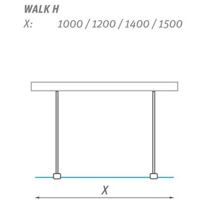 Roltechnik Walk In H 1200 zuhanykabin brillant profil tarnsparent betét (941-1200000-00-02)