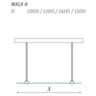 Roltechnik Walk In H 1500 zuhanykabin brillant profil tarnsparent betét (941-1500000-00-02)