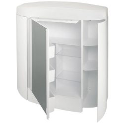 Bisk Temida tükrös szekrény világítással fehér műanyag 94102