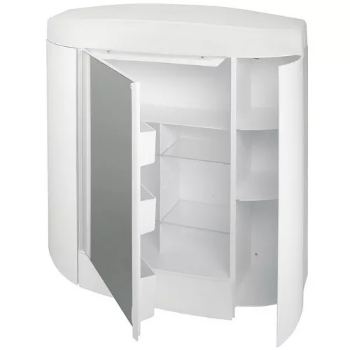 Bisk Temida tükrös szekrény világítással fehér műanyag 94102