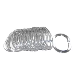   Bisk Nicesea 97200 12 db-os átlátszó műanyag zuhanyfüggönytartó karika (97200)