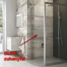 Ravak BLIX BLPS-90 zuhanyfal fehér profil grape üveg 9BH70100ZG rajza