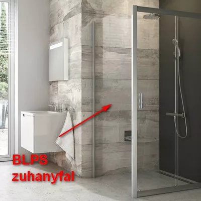 Ravak BLIX BLPS-90 zuhanyfal fehér profil grape üveg 9BH70100ZG rajza