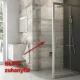 Ravak BLIX BLPS-90 zuhanyfal fehér profil grape üveg 9BH70100ZG rajza