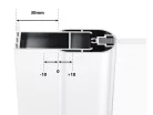 Ravak Chrome CPS-100 fix oldalfal matt fehér+transparent