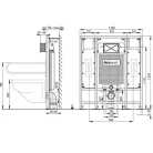 Alcaplast A101 beépíthető WC tatály szerelőkerettel 1300 mm mozgáskorlátozottaknak (A101-1300H)