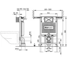 Alcaplast A102 beépíthető WC tartály panellakásokba 850mm (A102-850)
