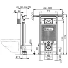 Alcaplast A102 beépíthető WC tartály panellakásokba 1200mm (A102)
