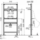 Alcaplast A107 szerelőkeret piszoárhoz 1120 mm A107/1120