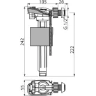 Alcaplast A150P-1/2" oldalsó feltöltő szelep (A150P-1/2")