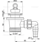 Alcaplast A31P leeresztő szelep 6/4 col csatlakozóval (A31P)