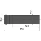 Alcaplast A4000Black hosszabbító elem 32 mm A4000BLACK
