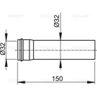 Alcaplast A4000 hosszabbító elem 32 mm (A4000)