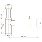 Alcaplast A400 design mosdó szifon króm (A400)