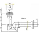 Alcaplast A412 mosdószifon rozsdamentes leeresztővel S típus (A412-DN40)