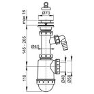 Alcaplast A441P mosogató szifon csatlakozóval (A441P)