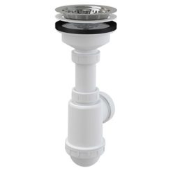   Alcaplast A446 mosogató szifon rozsdamentes leeresztővel (A446)