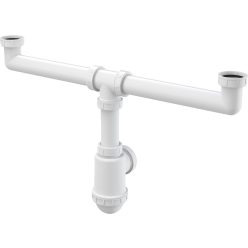   Alca A448-DN50/40 kétmedencés mosogató szifon Ø50/40 mm-es csatlakozással (A448-DN50/40)