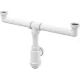 Alca A448-DN50/40 kétmedencés mosogató szifon Ø50/40 mm-es csatlakozással (A448-DN50/40)