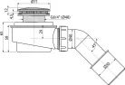 AlcaPlast A471CR-50 zuhanytálca lefolyó készlet króm (A471CR-50)