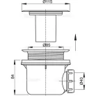 Alcaplast A48 zuhanytálca szifon rozsdamentes 90mm (A48)