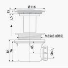 Alcaplast A49ANTIC zuhanytálca szifon fém bronz (A49ANTIC)