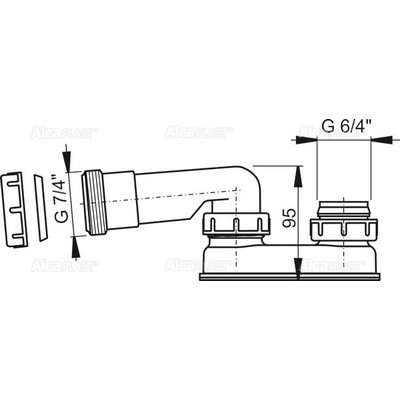 Alcaplast A53 74 kád bűzelzáró (A53-74)