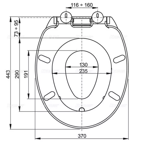 Alcaplast A603 Duroplast gyerek felnőtt kombi WC ülőke (A603)