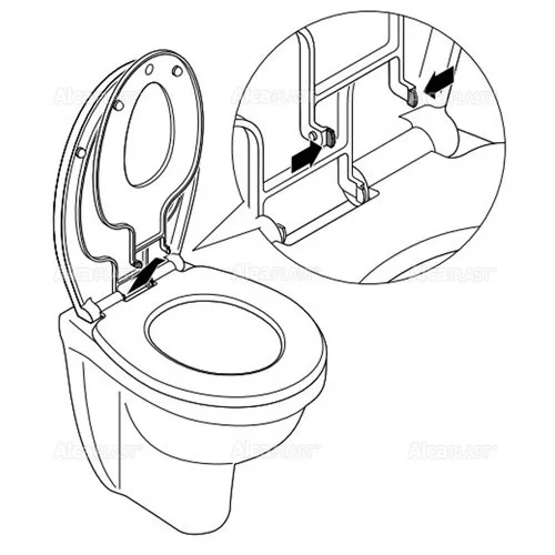 Alcaplast A603 Duroplast gyerek felnőtt kombi WC ülőke (A603)