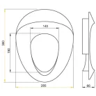 WC gyermek adapter műszaki rajza