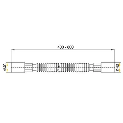 Alcaplast A710 flexibilis bekötőcső 40/40-es (A710)