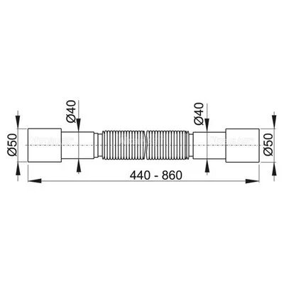 Alcaplast A720 flexi bekötőcső 50/40 mm (A720)