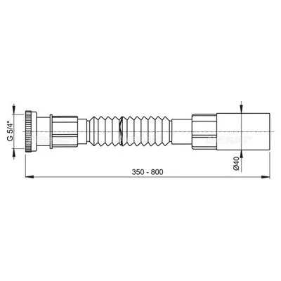Alcaplast A74 flexi bekötőcső 5/4 col 40 mm (A740)