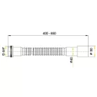 Alcaplast A780 flexibilis bekötőcső 6/4 col-50-40-es (A780)
